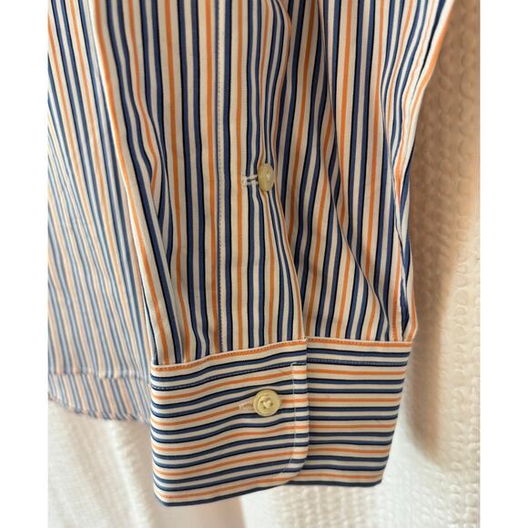 Polo Ralph Lauren Mens Regent Custom Fit Long Sleeve Striped Shirt Sz 16 34/35 - Picture 6 of 9